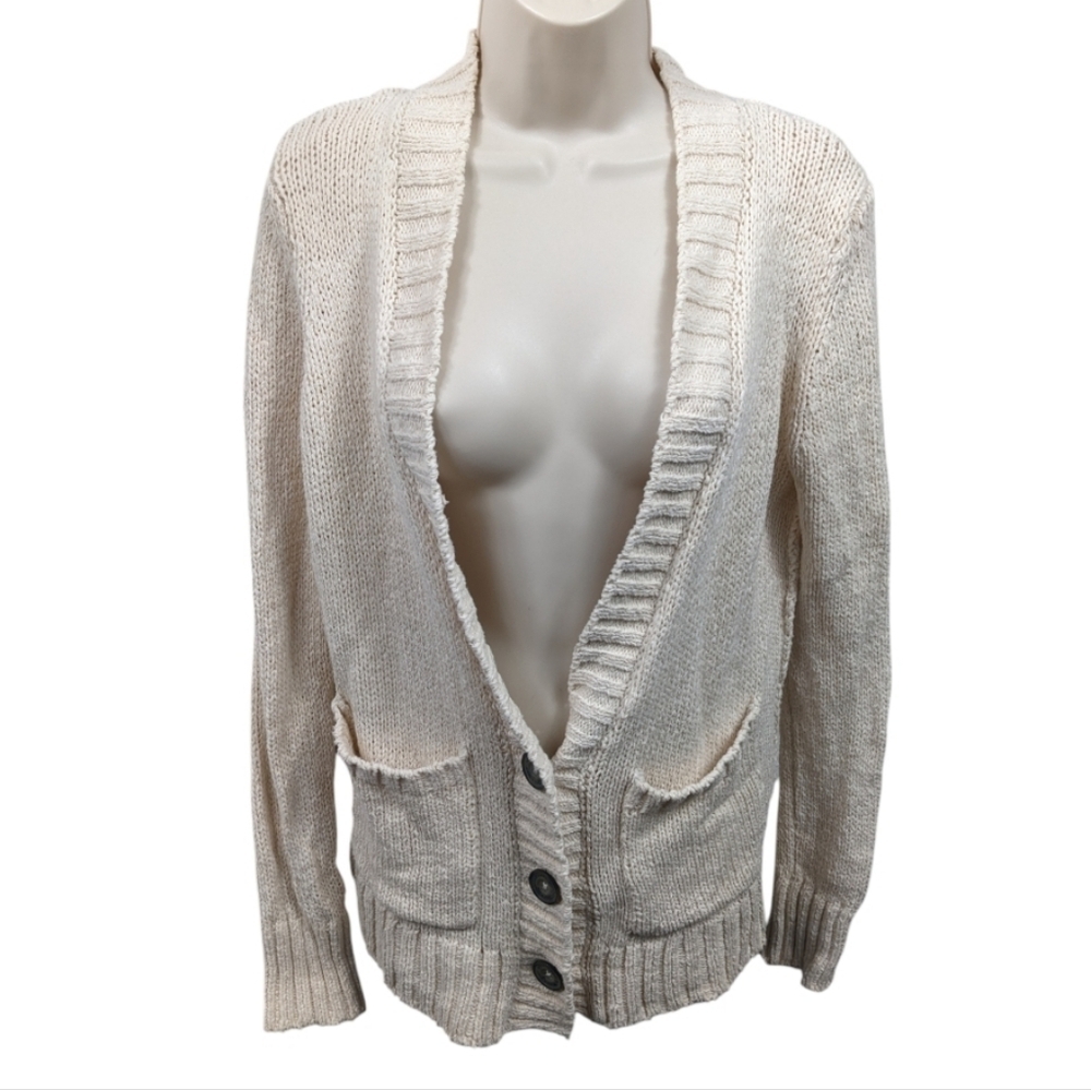 Abercrombie & Fitch Knit Cardigan with Button Front Sz L